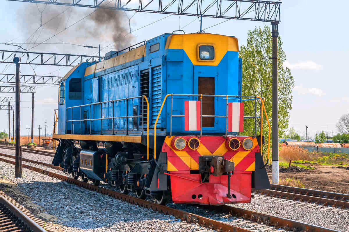 Blue Diesel Locomotive