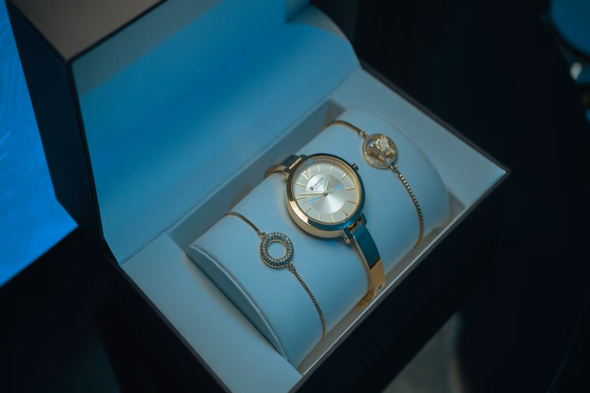 luxury watch in the box